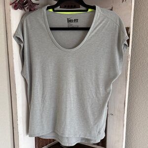 Nike Women's Gray Dri-FIT Short Sleeve Tee